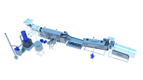 Fully Automatic Snack Pellets Frying Line